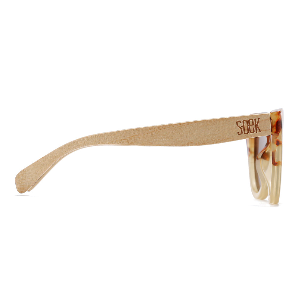 FLUTTER Desert Tort l Sunglasses l Brown Lens l White Maple Arms