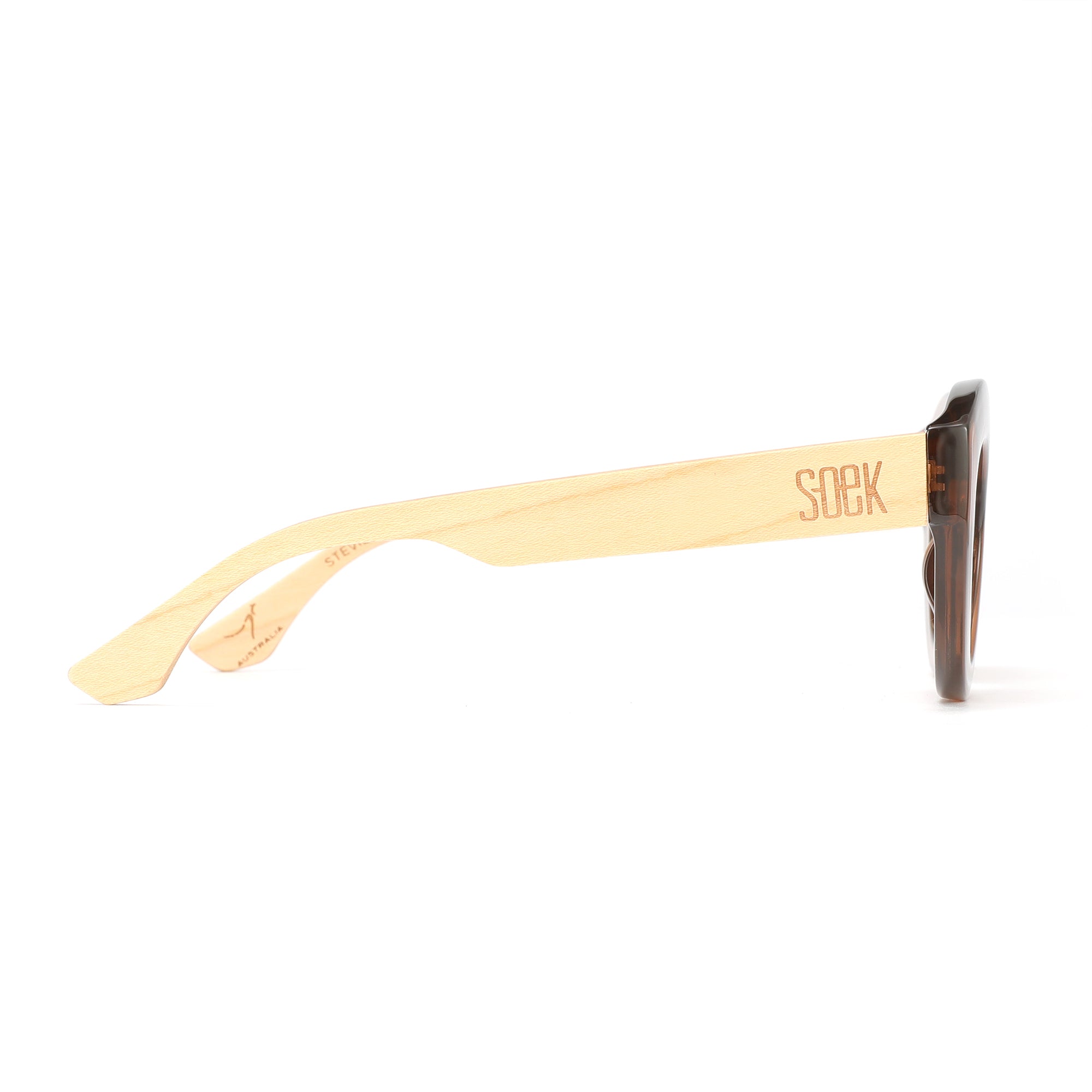STEVIE MOCHA l Grey Lens l White Maple Arms