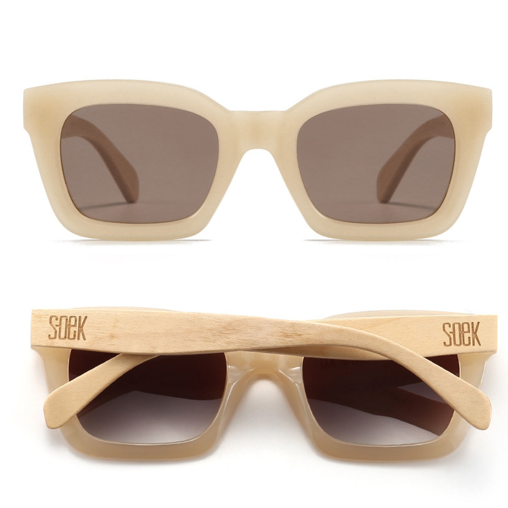 ZAHRA NUDE l Brown Gradient Lens l White Maple Arms