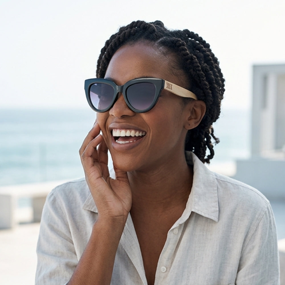 FLUTTER Storm l Sunglasses l Black Lens l White Maple Arms