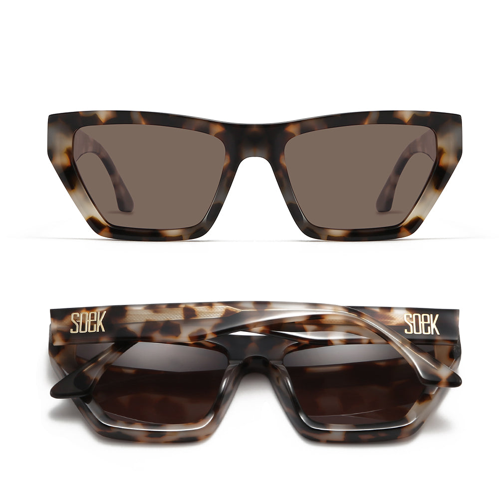 BEYOND SANDSTONE - Bio Acetate Ivory Tortoise Frame l Black Polarised Lens