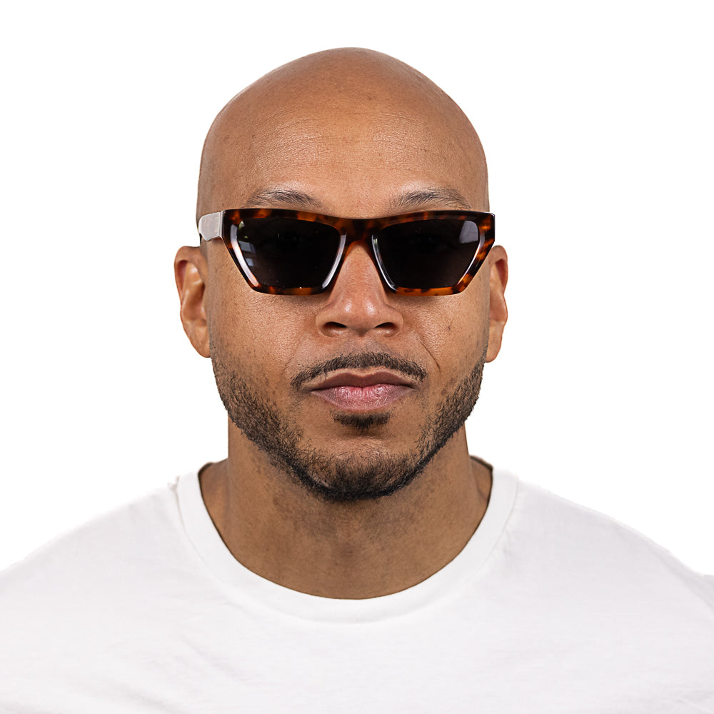 BEYOND EBONY - Plant Based Dark Tortoise Frame l Black Polarised Lens