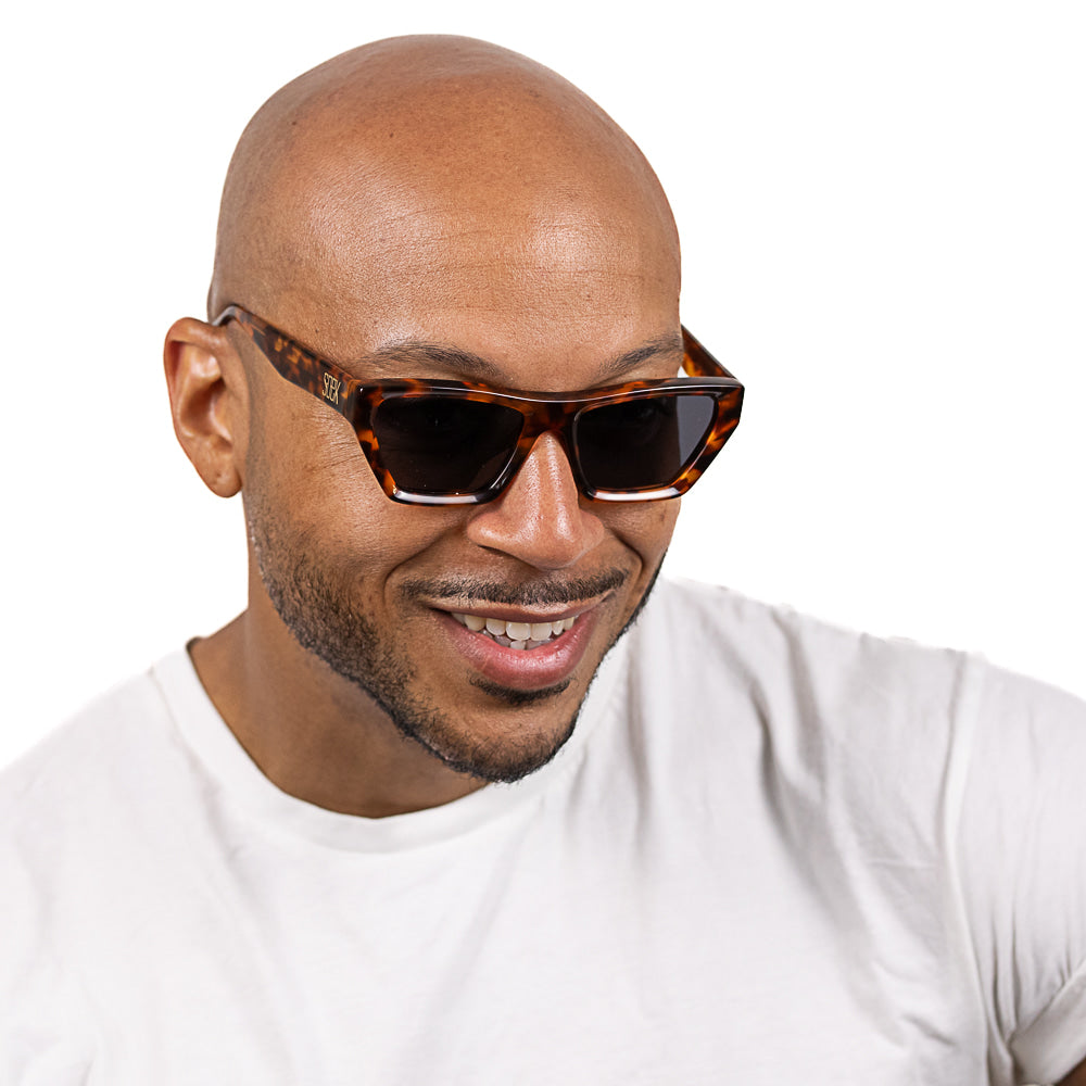 BEYOND EBONY - Plant Based Dark Tortoise Frame l Black Polarised Lens
