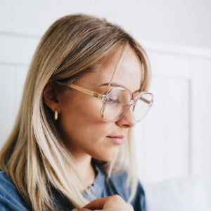 SCARLETT CHAMPAGNE l Blue Light Magnifying Reader - Soek Fashion Eyewear New Zealand