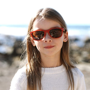 LITTLE AVALON KIDS Red Sunnies l Polarised Lens - Age 7-10 - Soek Fashion Eyewear New Zealand