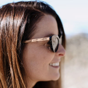 SAVANNAH MIDNIGHT Black Gradient Lens l Walnut Arms - Soek Fashion Eyewear New Zealand